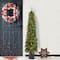 Glitzhome® 6ft Pre-lit Green Artificial Christmas Porch Tree, Warm White Lights